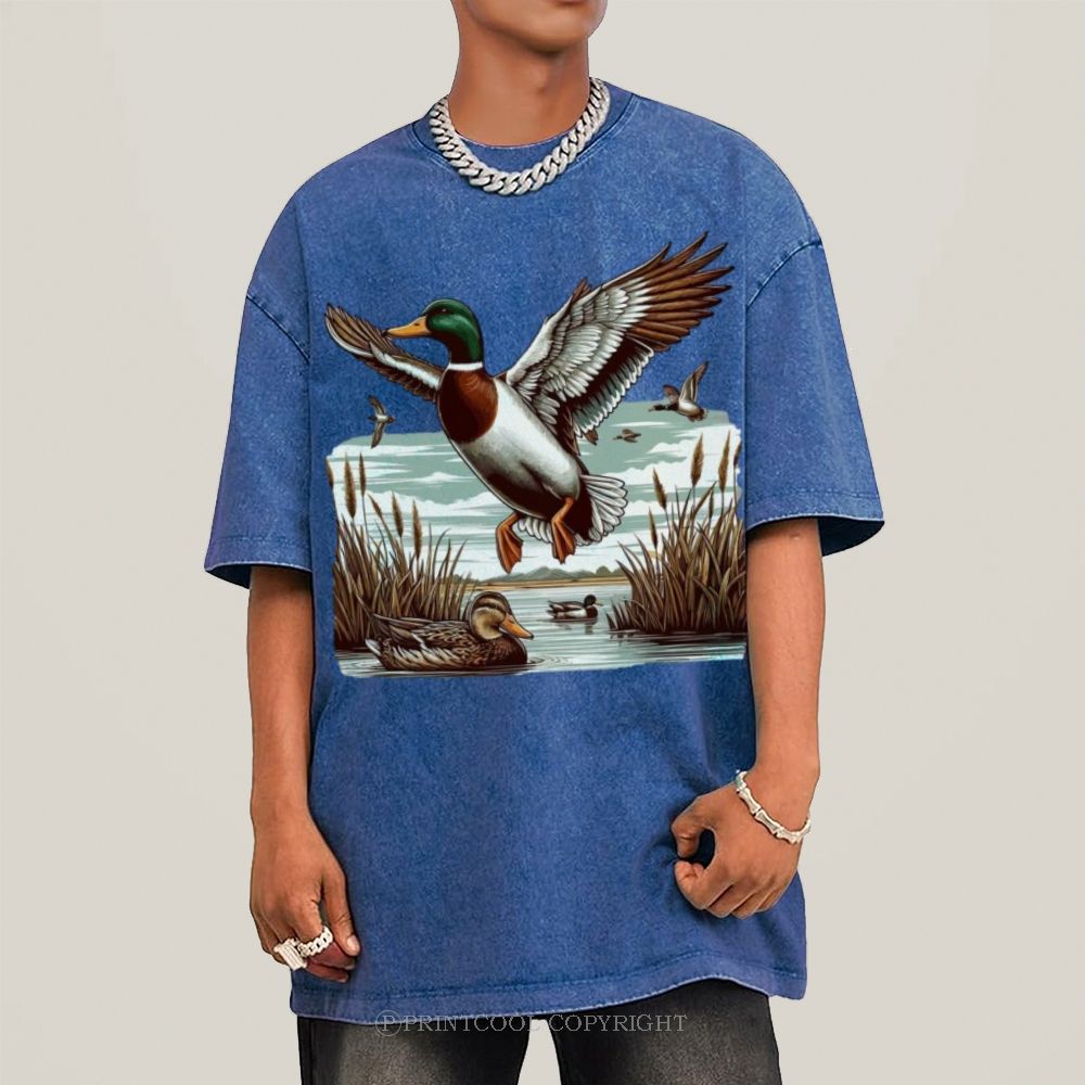 Wild Duck Unisex Vintage Washed Tee
