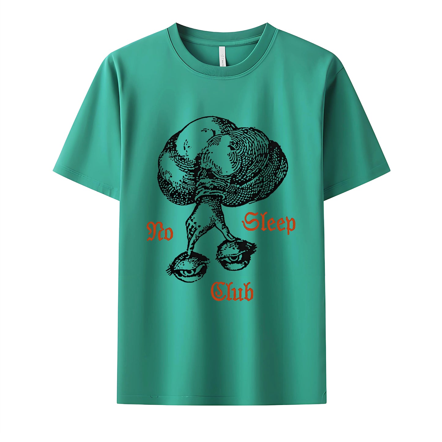 No Sleep Club Neck Short-Sleeve T-Shirt Soft & Breathable