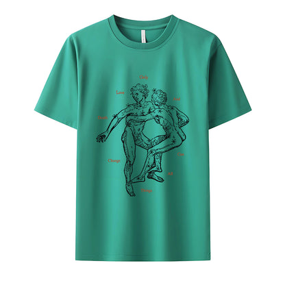 Love And Death Tee Neck Short-Sleeve T-Shirt Soft & Breathable
