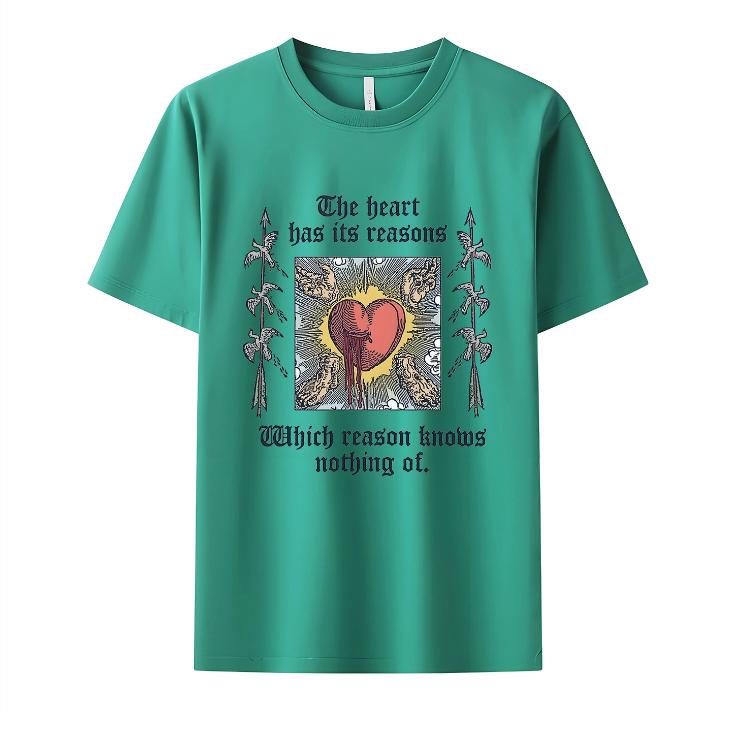 The Heart Has Its Reasons Neck Short-Sleeve T-Shirt Soft & Breathable