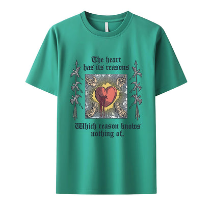 The Heart Has Its Reasons Neck Short-Sleeve T-Shirt Soft & Breathable