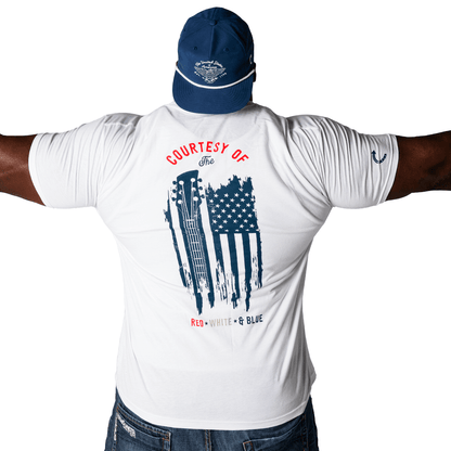 Courtesy Of The Red, White & Blue Neck Short-Sleeve T-Shirt Soft & Breathable