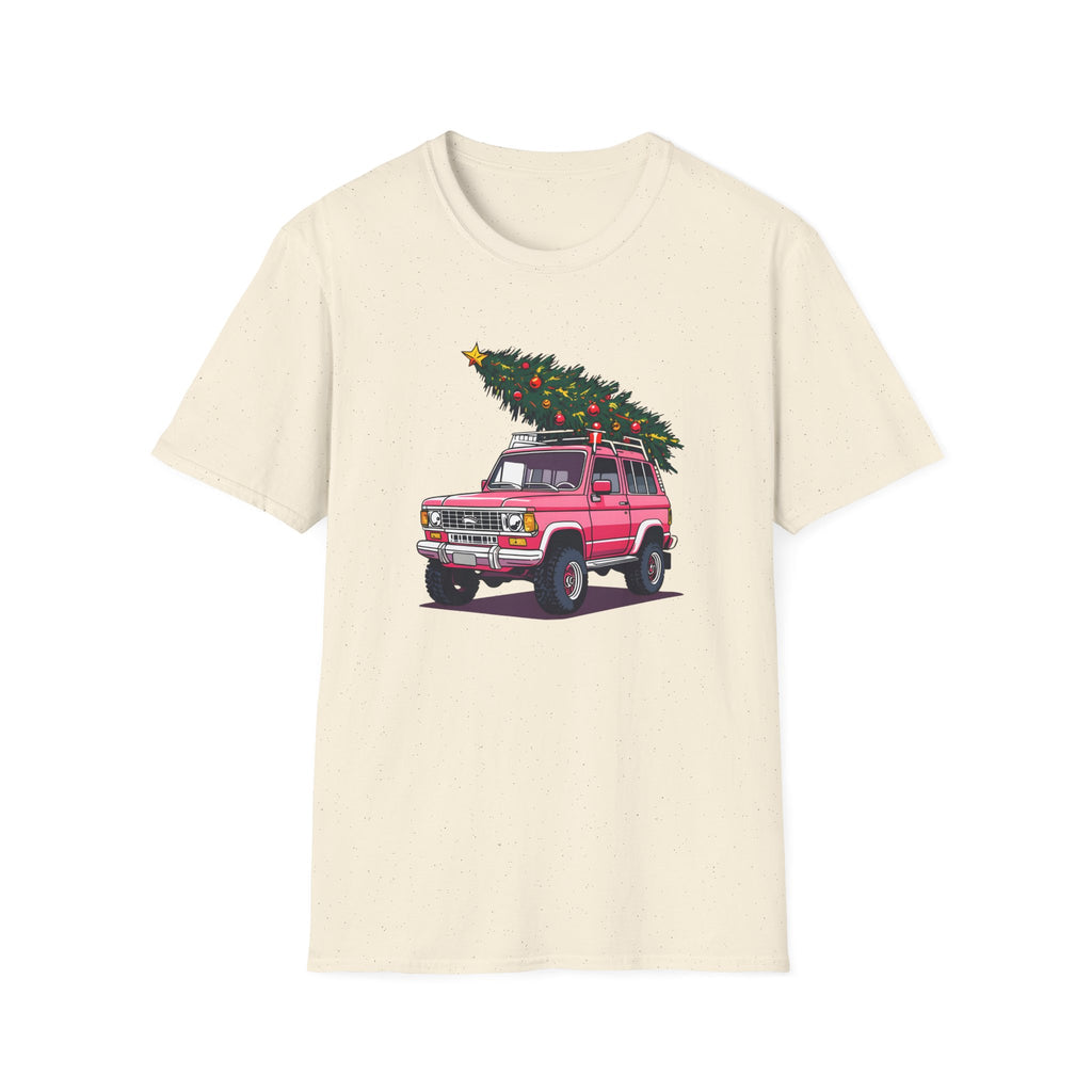 Vibrant Pink SUV with Christmas Tree - Classic Fit