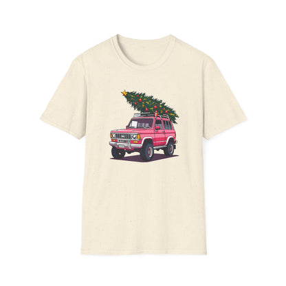 Vibrant Pink SUV with Christmas Tree - Classic Fit