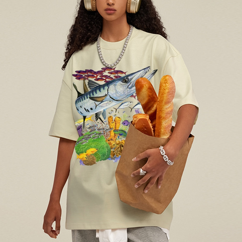 Wonders Of The Ocean Unisex Vintage Washed Tee