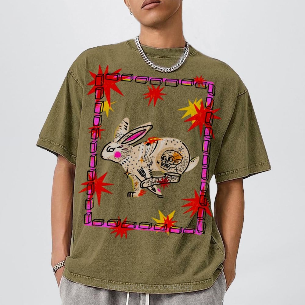 Trapped Rabbit Unisex Vintage Washed Tee