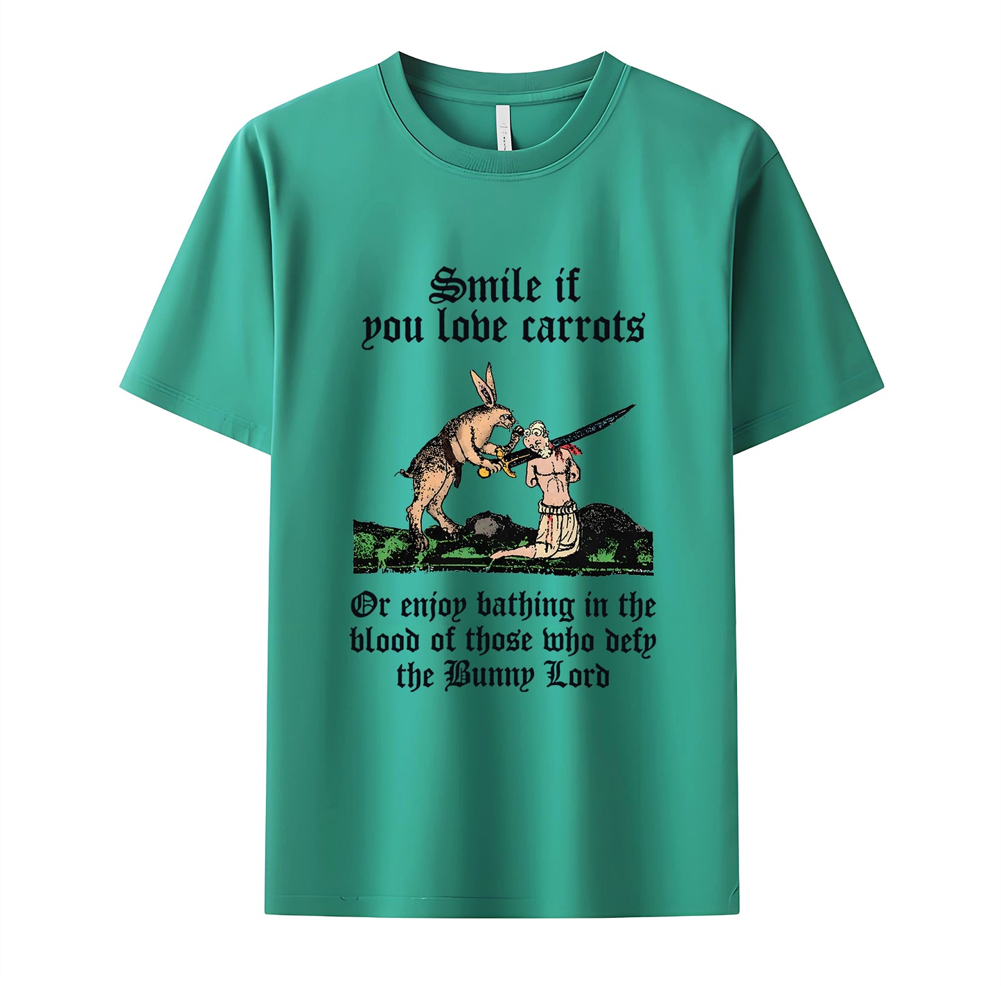 Smile If You Love Carrots Neck Short-Sleeve T-Shirt Soft & Breathable