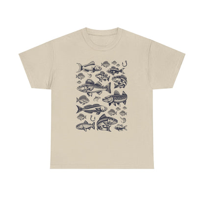 1-Fishing Puns Shirt Crew Neck Short-Sleeve T-Shirt – Classic & Comfortable