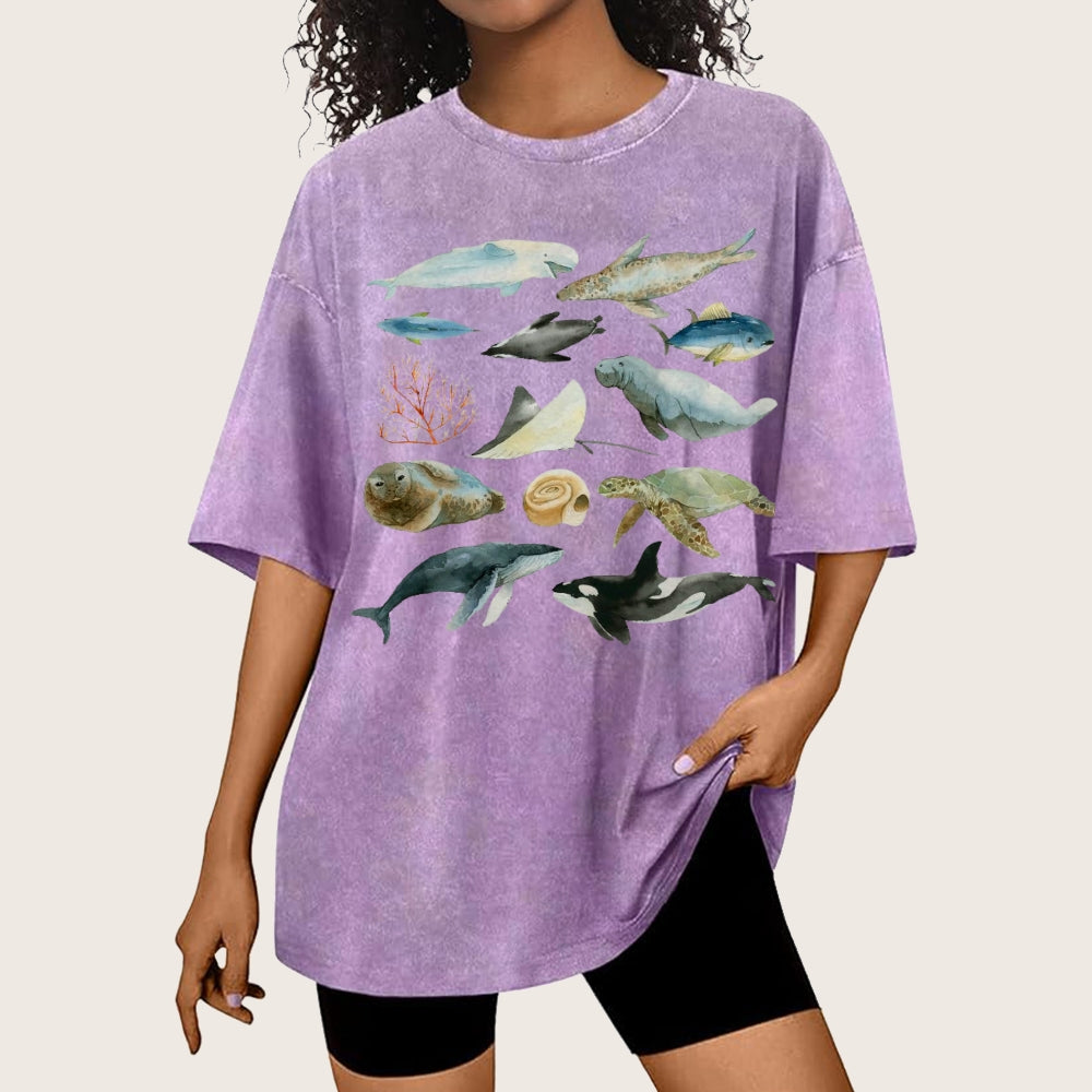 Underwater World Unisex Vintage Washed Tee
