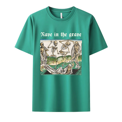 Rave in the Grave Neck Short-Sleeve T-Shirt Soft & Breathable