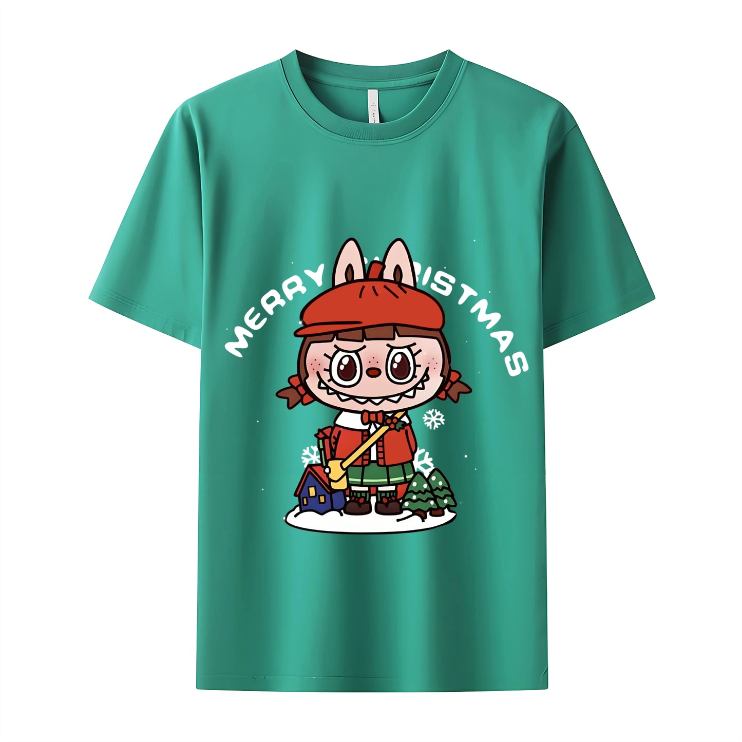 Funny Labubu The Monsters Crew Neck T-Shirt For Labubu Lover Gifts For Girlfriend