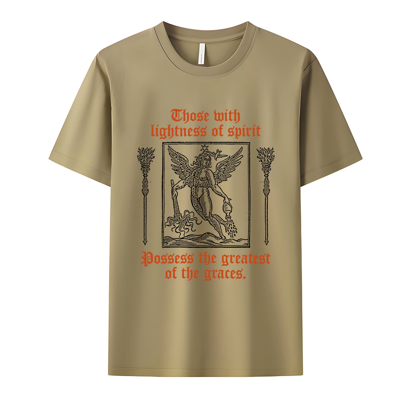 Lightness of Spirit Neck Short-Sleeve T-Shirt Soft & Breathable