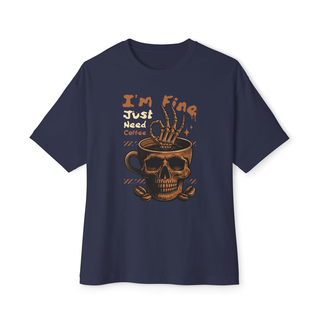 Skull Need Coffee - Oversized Fit Shirt