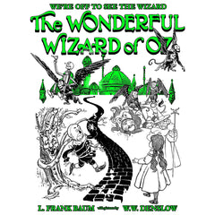 THE WONDERFUL WIZARD OF OZ BLACK ILLUSTRATIONS Crew Neck Short-Sleeve T-Shirt Soft & Breathable