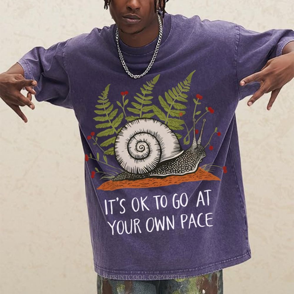 Your Own Pace Unisex Vintage Washed Tee