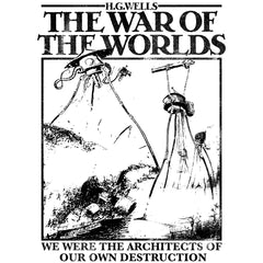 THE WAR OF THE WORLDS BLACK ILLUSTRATIONS Crew Neck Short-Sleeve T-Shirt Soft & Breathable