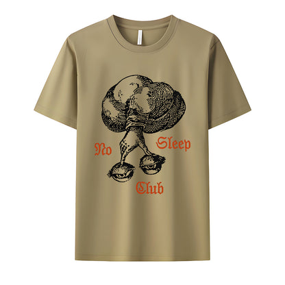 No Sleep Club Neck Short-Sleeve T-Shirt Soft & Breathable