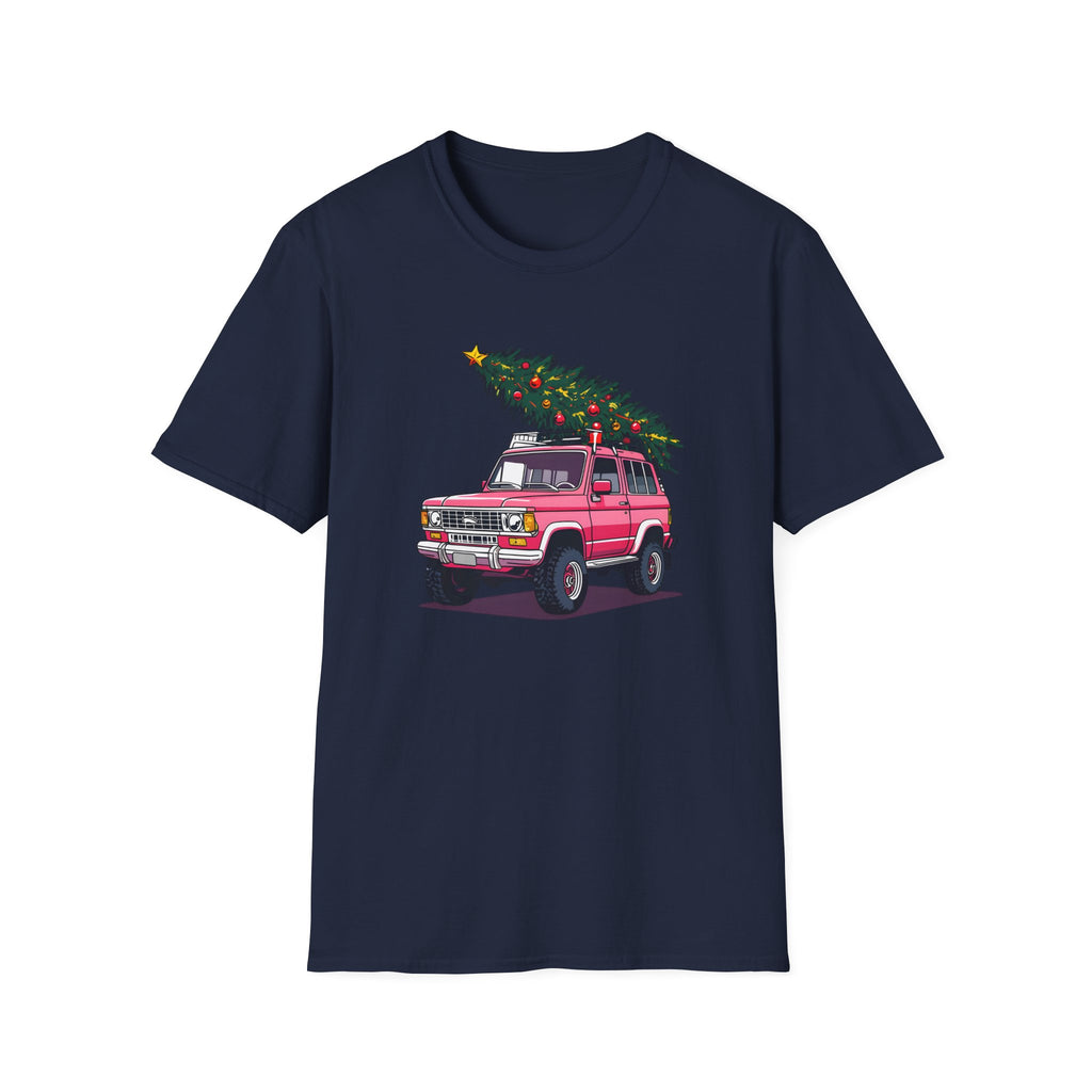 Vibrant Pink SUV with Christmas Tree - Classic Fit