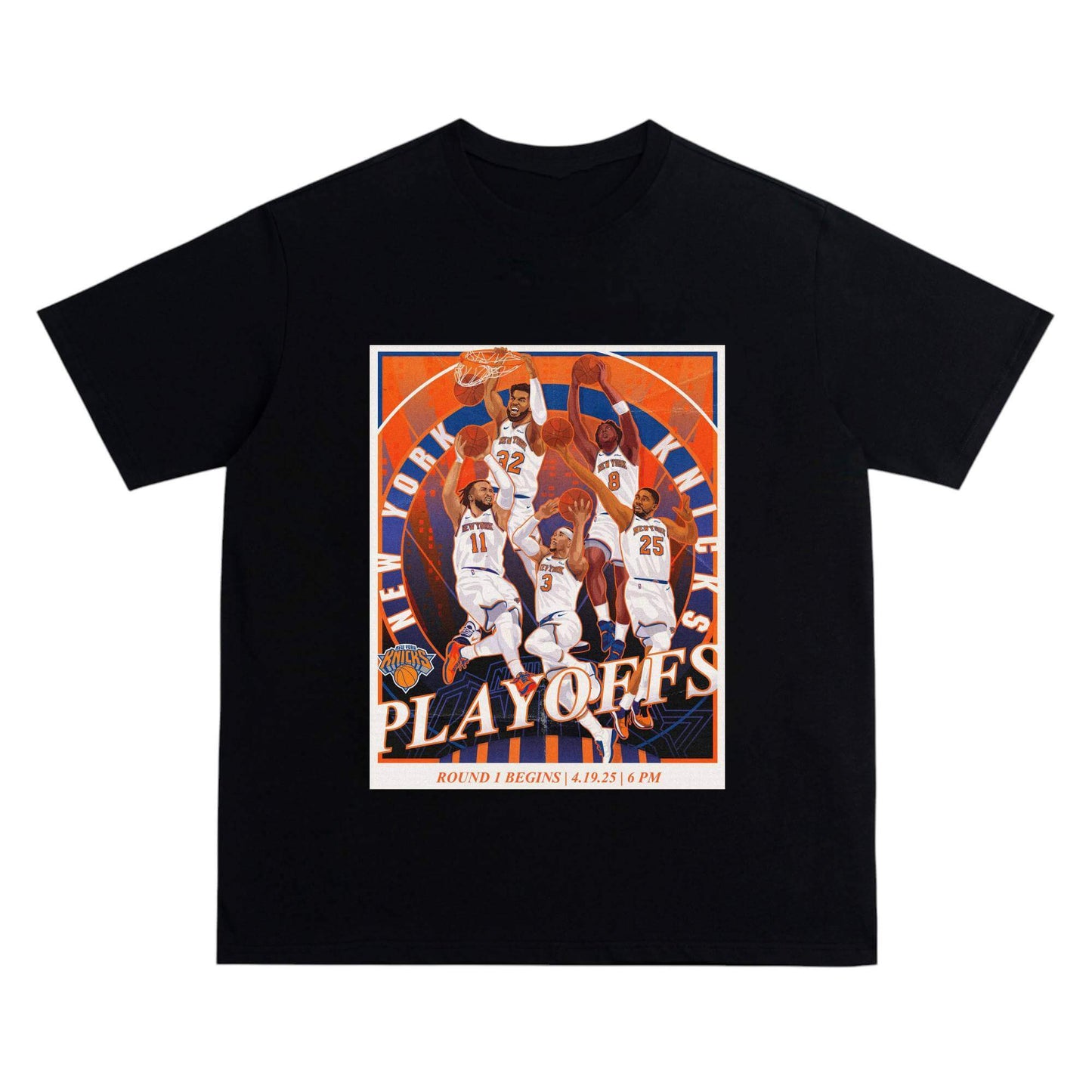 NYK Retro Grit Tee - Street Poster Style Heat Crew Neck Short-Sleeve T-Shirt Unisex
