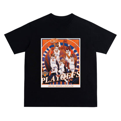 NYK Retro Grit Tee - Street Poster Style Heat Crew Neck Short-Sleeve T-Shirt Unisex