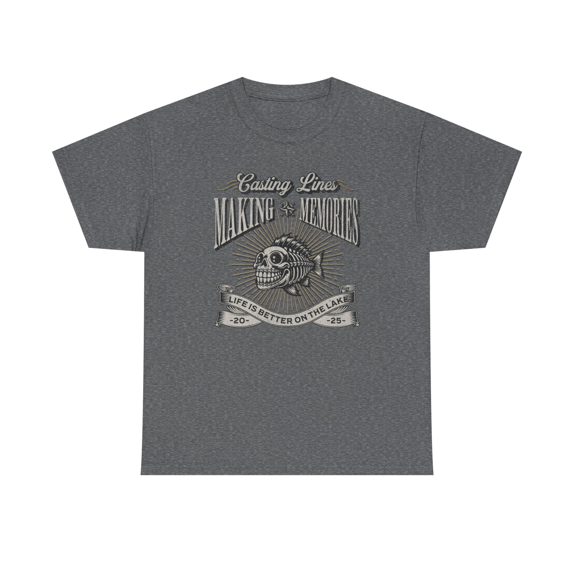 4-Fishing Puns Shirt Crew Neck Short-Sleeve T-Shirt – Classic & Comfortable