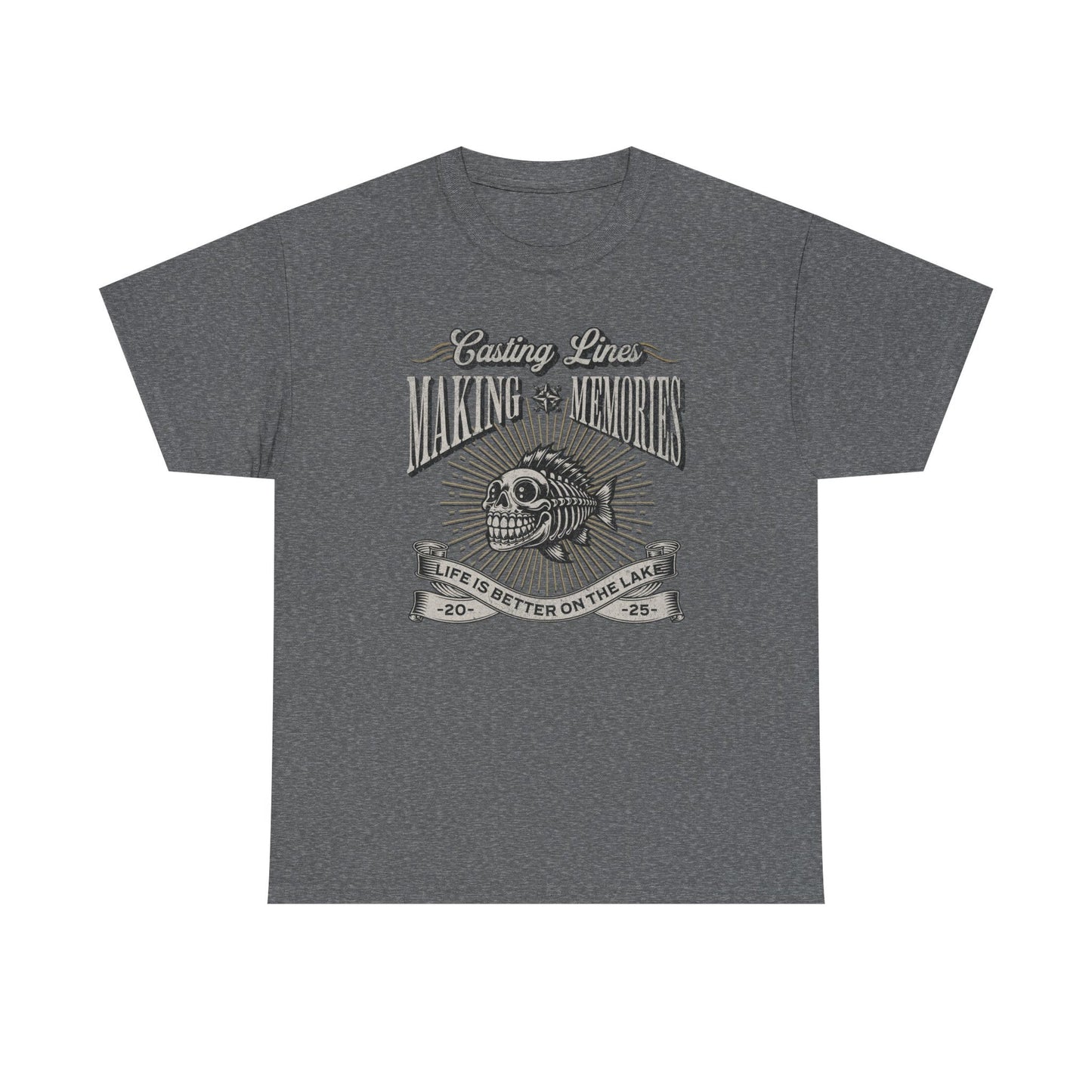 4-Fishing Puns Shirt Crew Neck Short-Sleeve T-Shirt – Classic & Comfortable