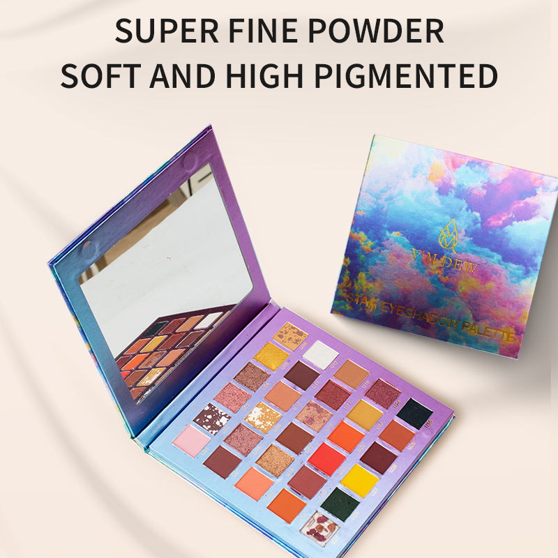 V'M DEW PRO 30-Color Eyeshadow Palette - Ultra-Pigmented, Waterproof and Multi-Texture