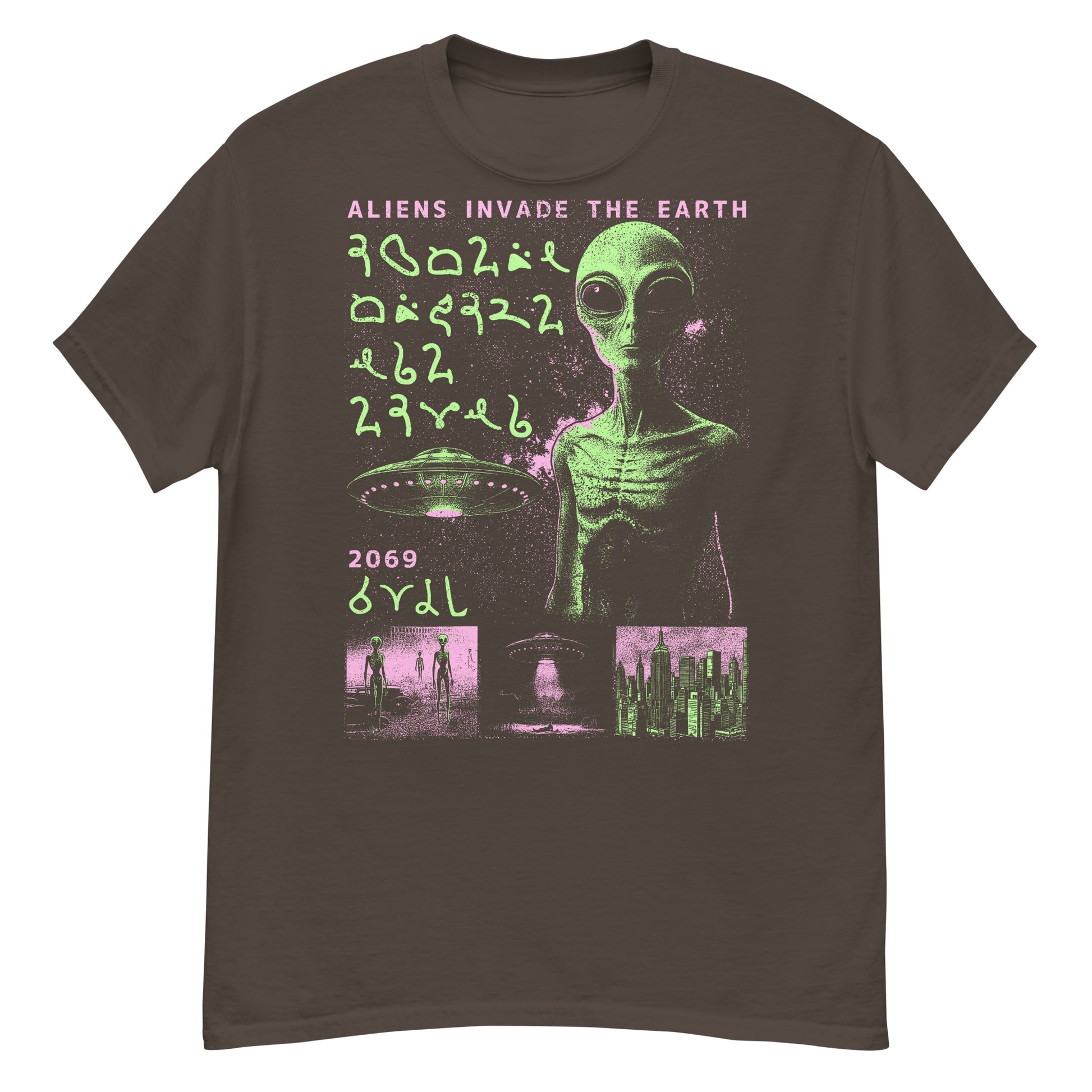 Alien Invaders Crew Neck Short-Sleeve T-Shirt Soft & Breathable