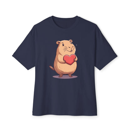 Heart Capybara - Oversized Fit
