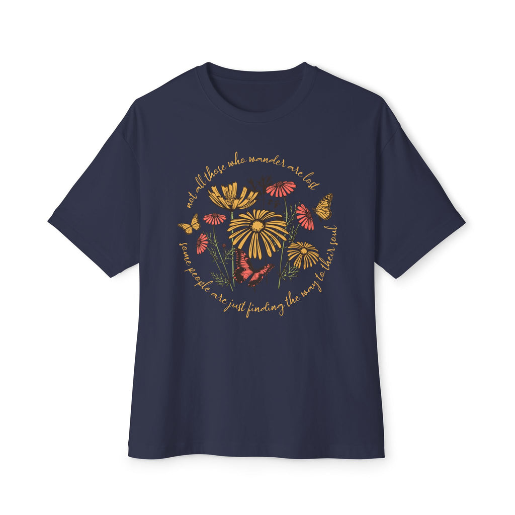 Vintage Boho Flowers - Oversized Fit Shirt