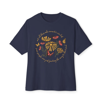 Vintage Boho Flowers - Oversized Fit Shirt