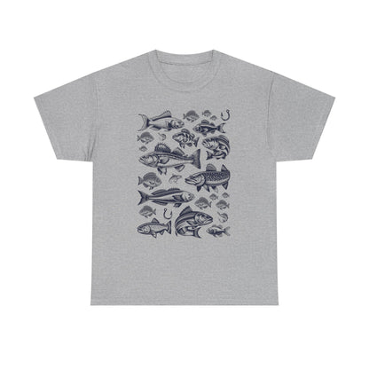 1-Fishing Puns Shirt Crew Neck Short-Sleeve T-Shirt – Classic & Comfortable