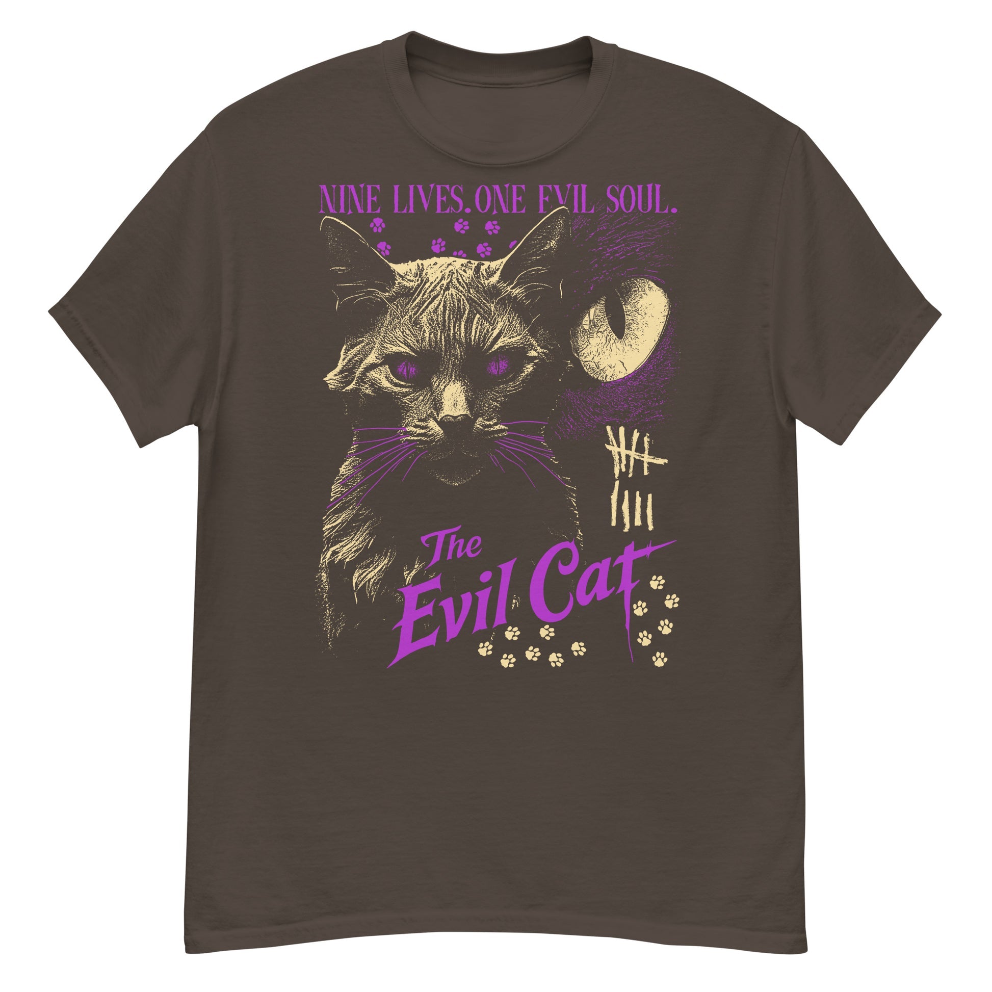 The Evil Cat Crew Neck Short-Sleeve T-Shirt Soft & Breathable