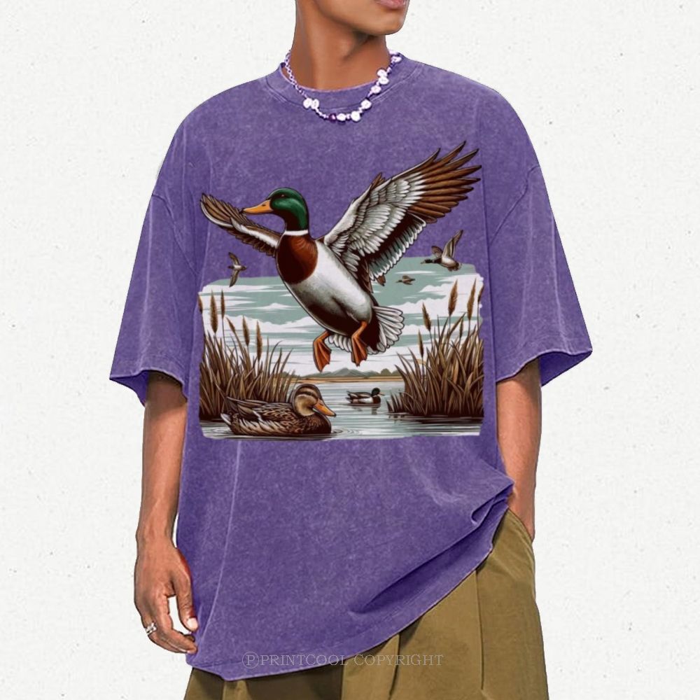 Wild Duck Unisex Vintage Washed Tee