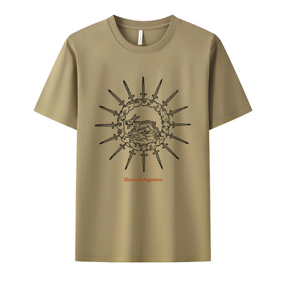 Nervous & Aggressive Neck Short-Sleeve T-Shirt Soft & Breathable
