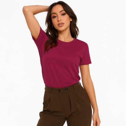 3 Pack Women's Short Sleeve Crew Neck T-Shirt  Summer Tops