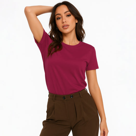 3 Pack Women's Short Sleeve Crew Neck T-Shirt  Summer Tops