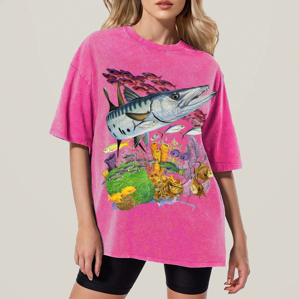Wonders Of The Ocean Unisex Vintage Washed Tee
