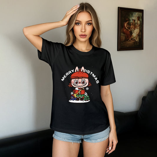 Funny Labubu The Monsters Crew Neck T-Shirt For Labubu Lover Gifts For Girlfriend