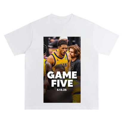 Haliburton Record-Breaking Clutch Playoff T-Shirt – Historic Game-Tying Moment vs. Knicks