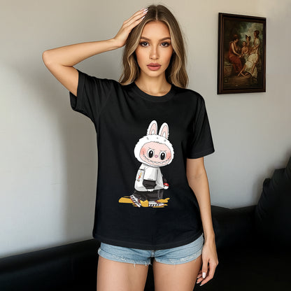 Cool Labubu The Monsters Crew Neck Short Sleeve T-Shirt For Labubu Lover Gifts For Girlfriend