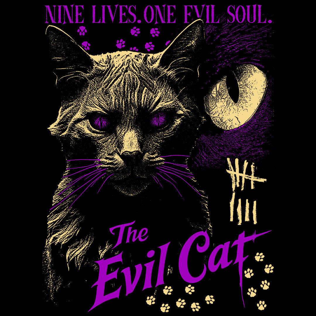 The Evil Cat Crew Neck Short-Sleeve T-Shirt Soft & Breathable