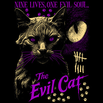 The Evil Cat Crew Neck Short-Sleeve T-Shirt Soft & Breathable