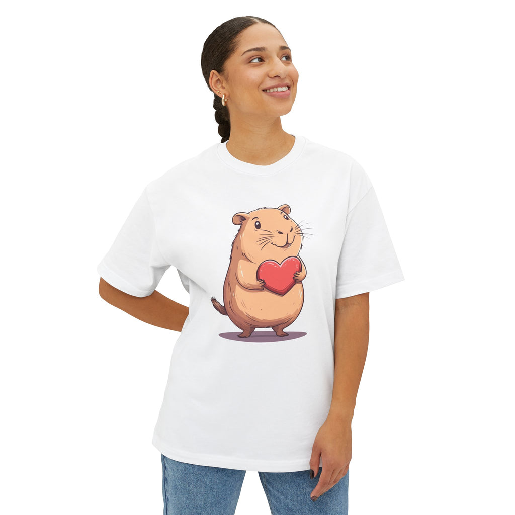 Heart Capybara - Oversized Fit