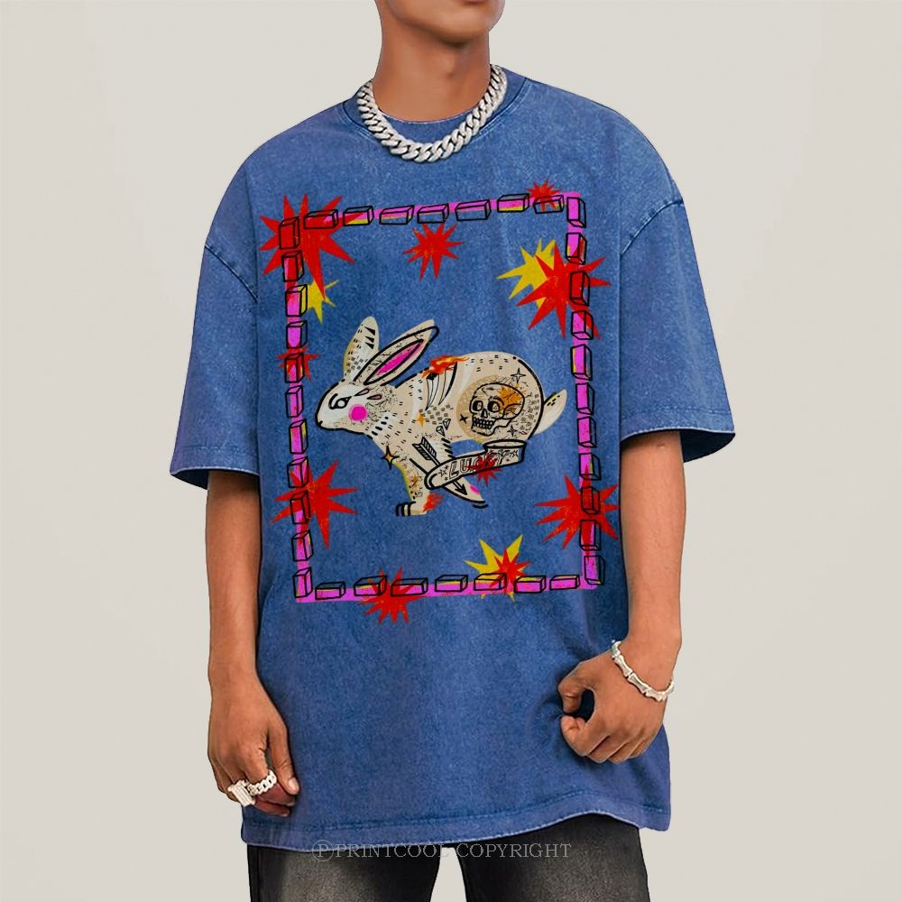 Trapped Rabbit Unisex Vintage Washed Tee