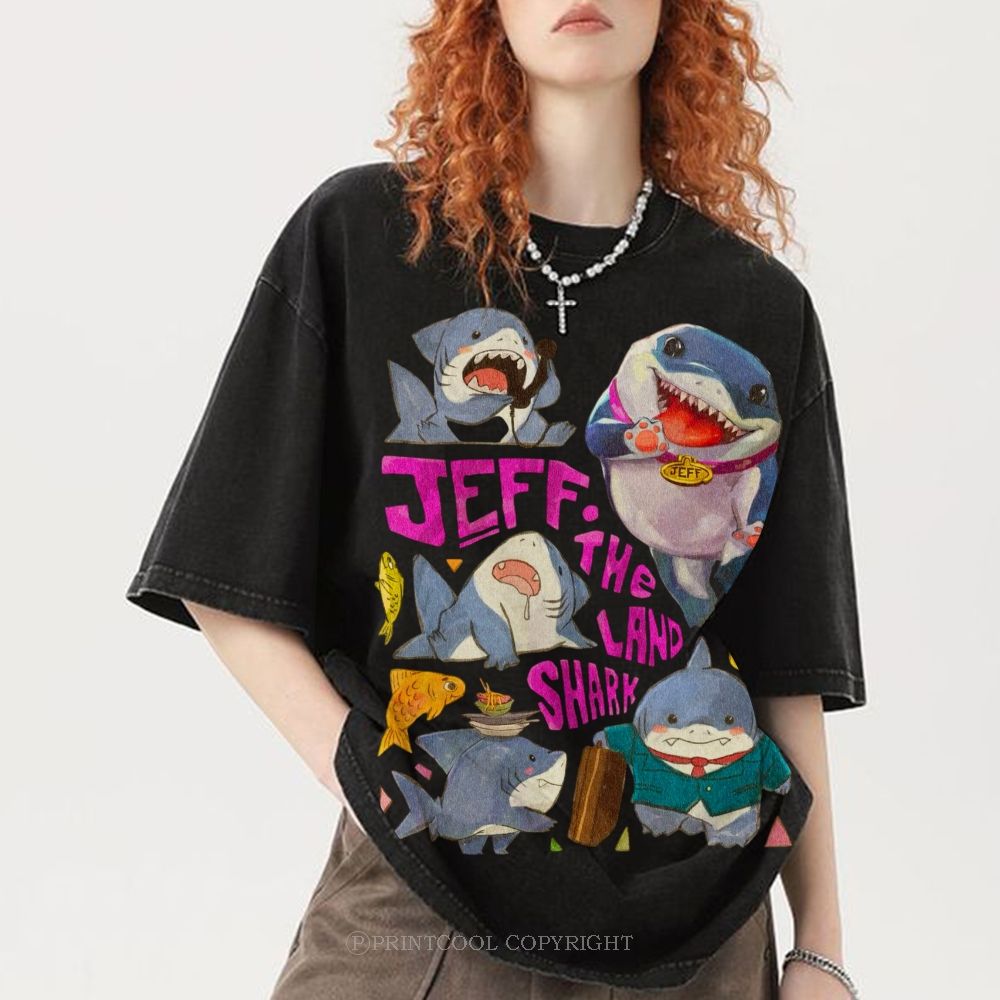 The Land Shark Unisex Vintage Washed Tee