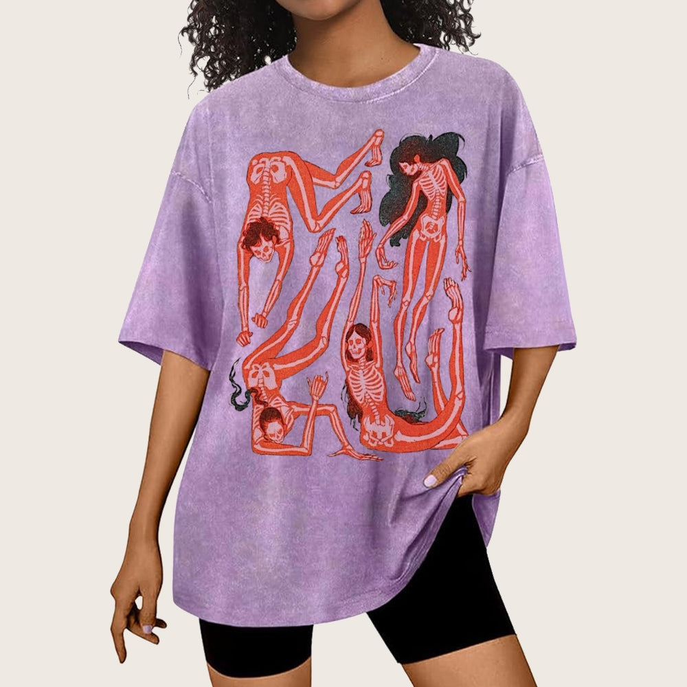 Ultimate Skeleton Dance Party Unisex Vintage Washed Tee
