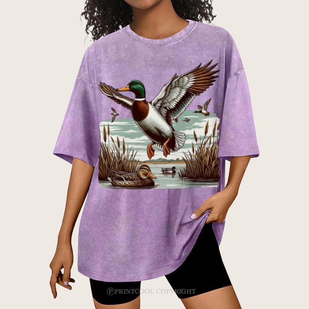 Wild Duck Unisex Vintage Washed Tee