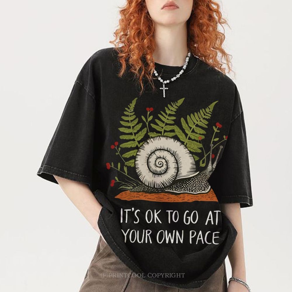 Your Own Pace Unisex Vintage Washed Tee