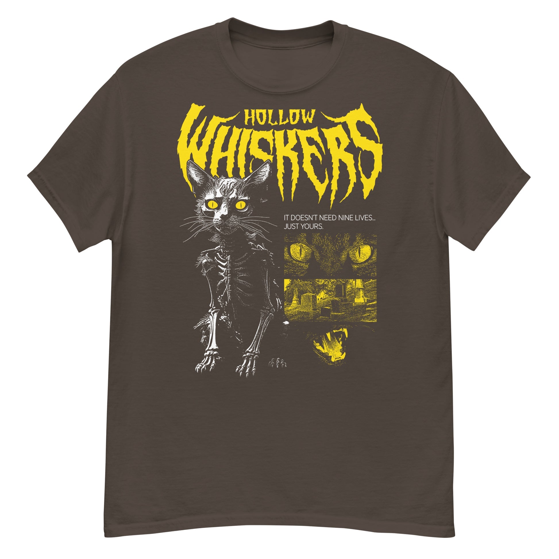 HOLLOW WHISKERS Crew Neck Short-Sleeve T-Shirt Soft & Breathable